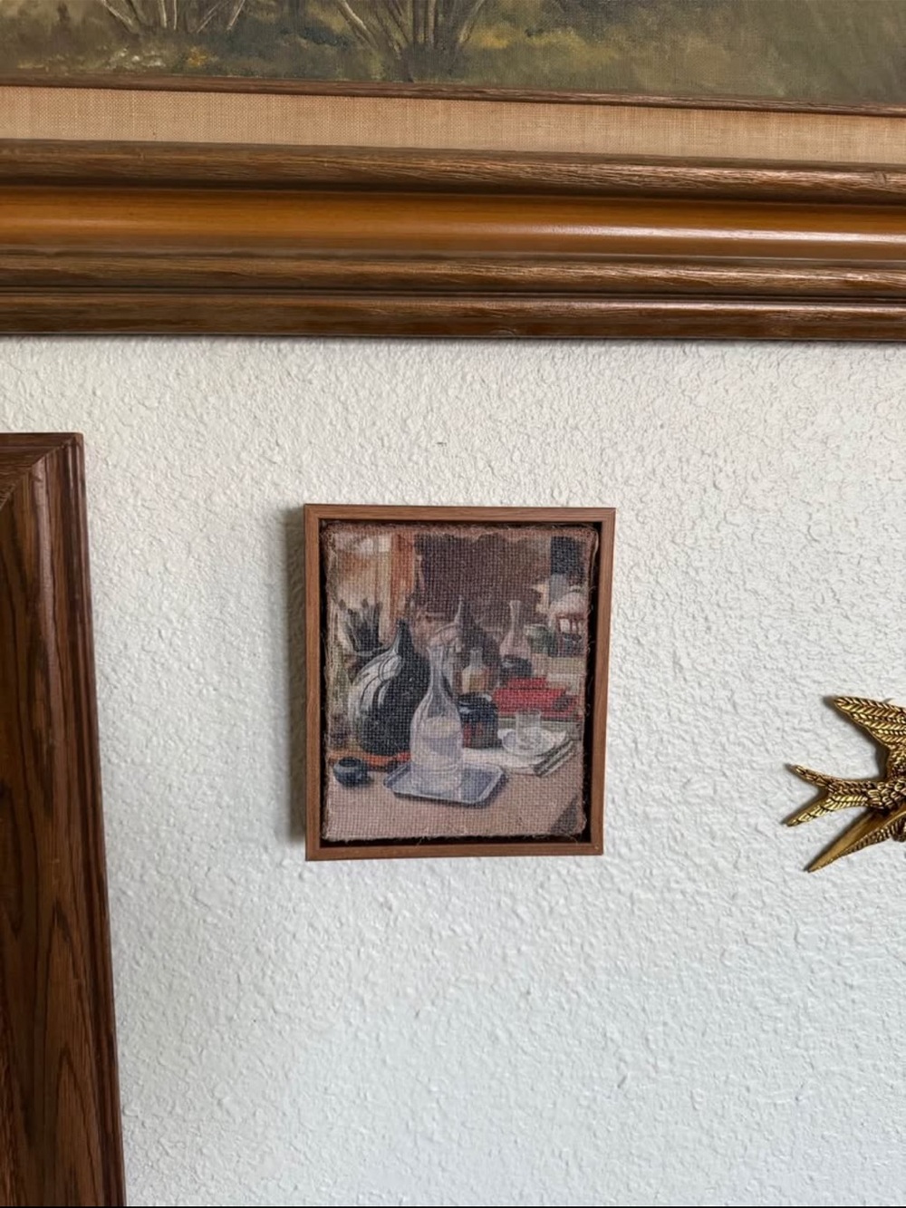 Framed Still Life Wall Art in Brown Frame
